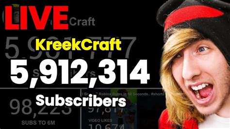 View your favorite YouTubers <b>live</b> sub counter and get real-time updates every second direct from YouTubes API. . Kreekcraft live subscriber count